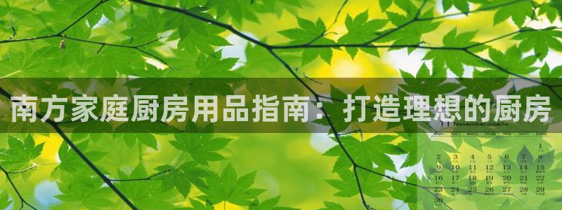 鸿运国际娱电子|南方家庭厨房用品指南：打造理想的厨房